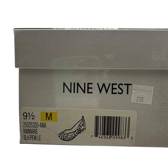 Nine West Marie Black Leather Women's Size 9.5 Slip On Flats NWB‎ - Picture 9 of 10